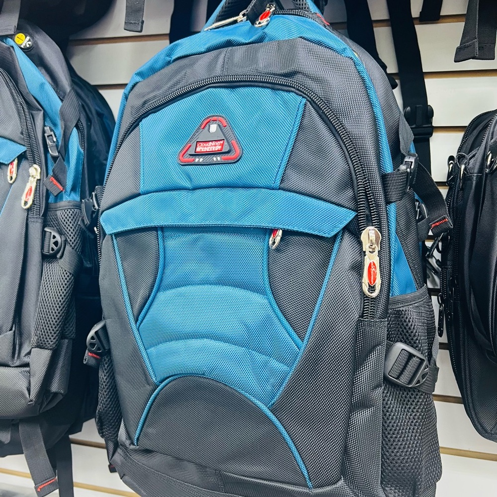 Blue and Black Backpack